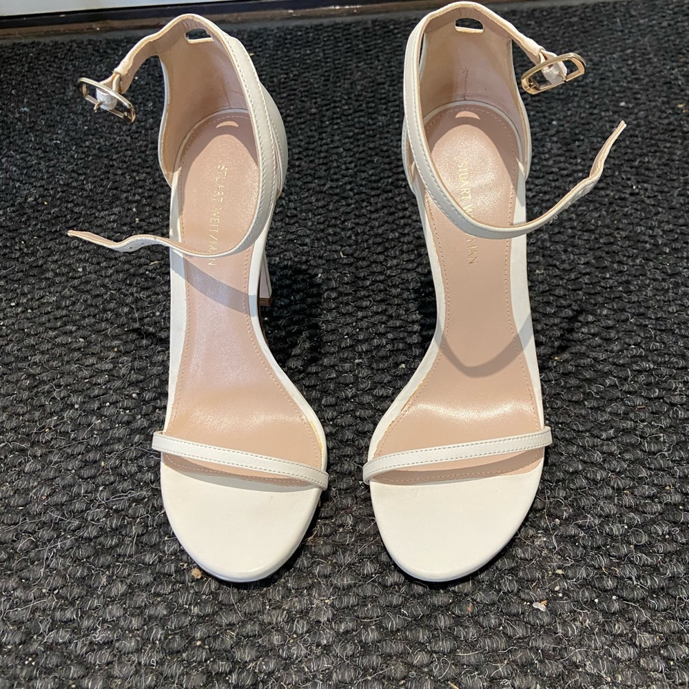 Nudist Sandal in Off White Nappa Leather